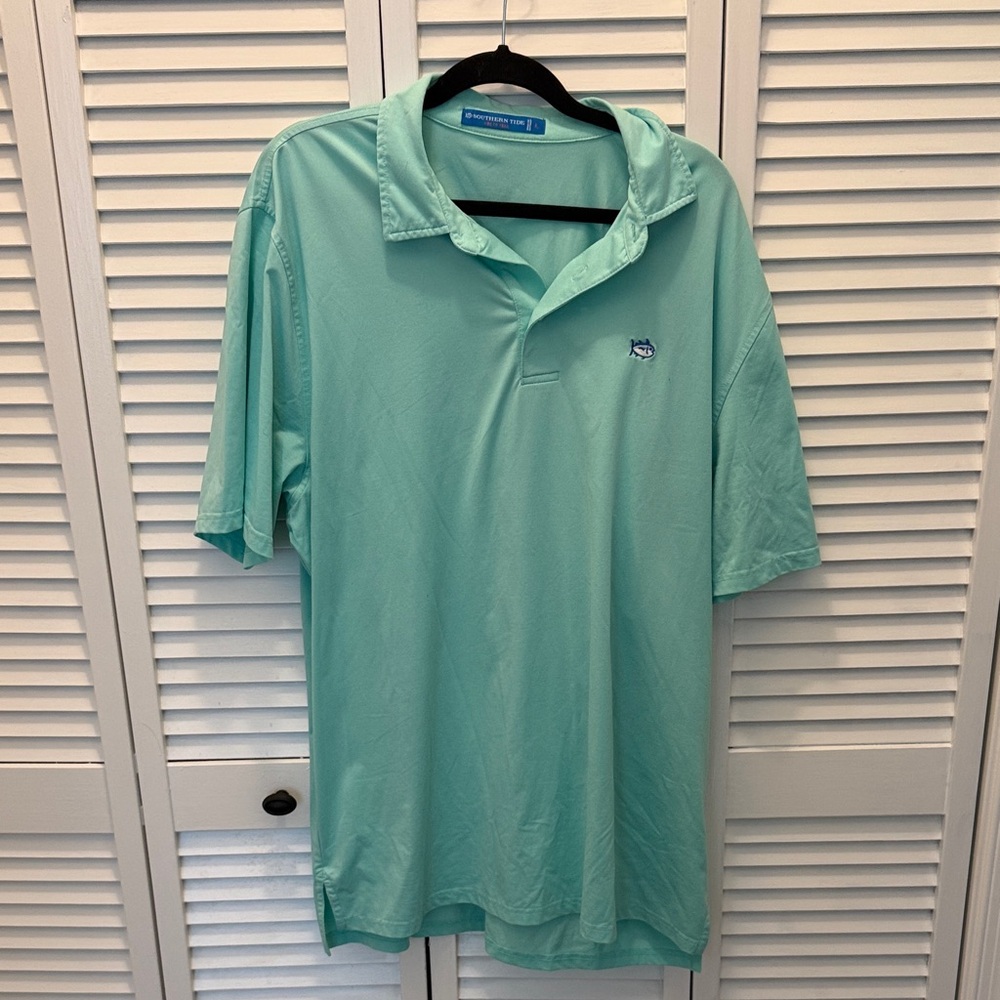 Southern Tide Aqua Polo Shirt